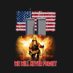 Never Forget Patriot Day 911 September 21th Anniversary Retro T-Shirt