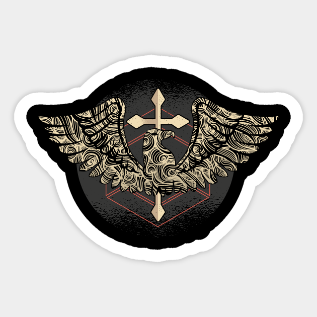 Roman Eagle Cross - Eagle - Sticker | TeePublic