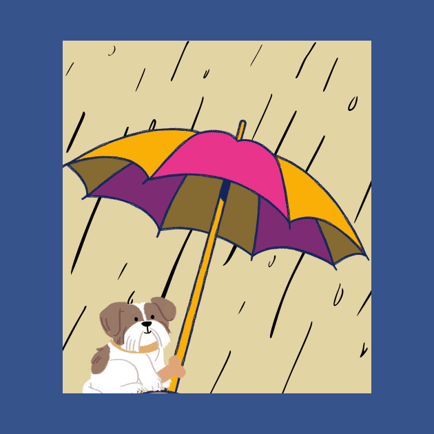 A dog in the rain by Designs and Dreams