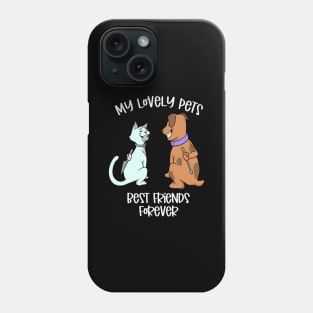 Pets love each other - cat and dog Phone Case