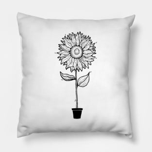 Overgrown Sunflower Pillow