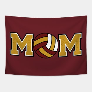 Volleyball Mom Gold and Maroon Tapestry