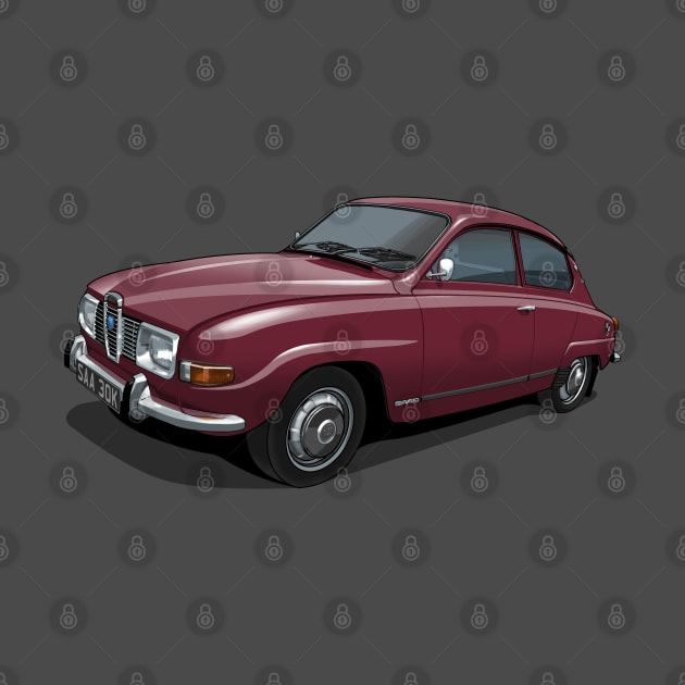 1971 Saab 96 saloon in torreador red by candcretro