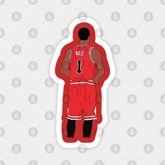 Derrick Rose Back-To Magnet by rattraptees