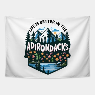 Life is Better in the Adirondacks Graphic Tapestry