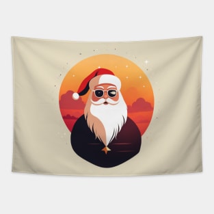 Sunset papa noel new year 2024 Tapestry