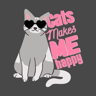 cats makes me happy T-Shirt