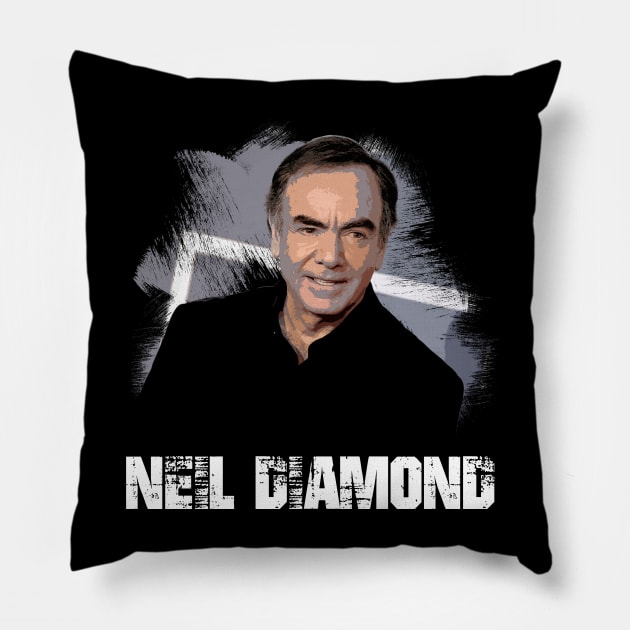 Classic Art Neil Country Music Pillow by JaylahKrueger