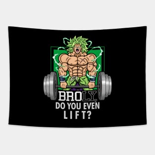 Brolifting Anime Gym Lifting Legendary Warrior Workout Meme Tapestry