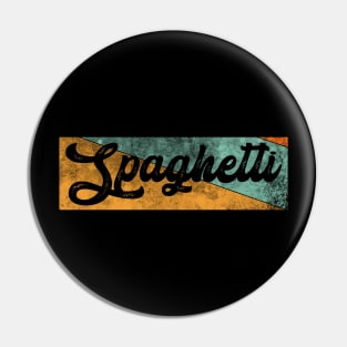 Retro Spaghetti Text Pin