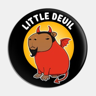 Little Devil Capybara Devil Costume Pin