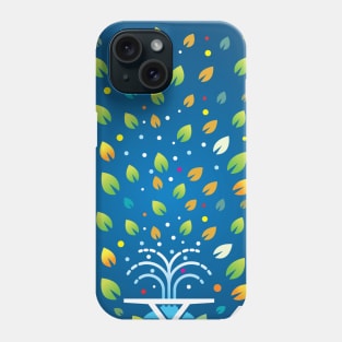 Home Garden Relaxing Chairs Trees and Fountains Phone Case