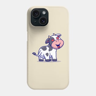 Cute Cow Falling In Love Cartoon Phone Case