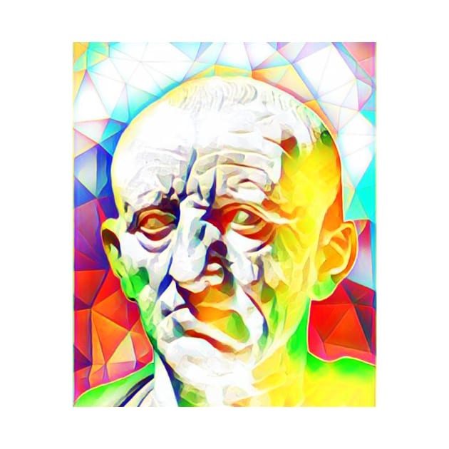 Cato the Elder Colourful Portrait | Cato the Elder Artwork 11 by JustLit