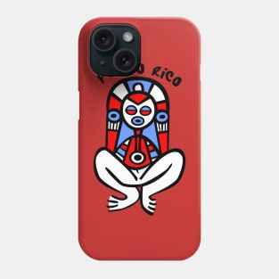 Puerto Rico Taino Atabey Boricua Flag Colors Text Phone Case