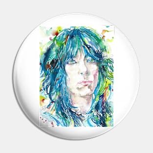 PATTI SMITH watercolor portrait Pin