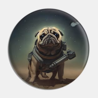 Pug with a cute eyes Pin