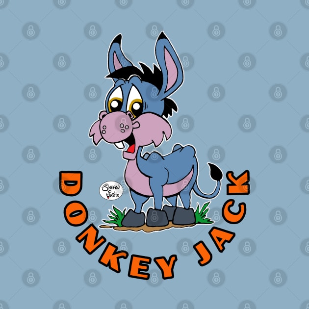 Cute Donkey Jack Oronoco Minnesota Best Friend pet Fritts Cartoons by Shean Fritts 