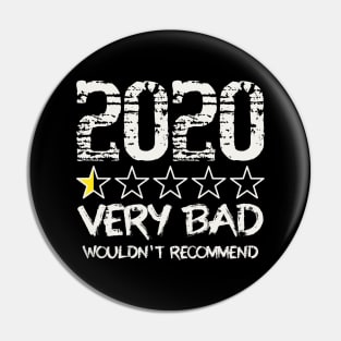 2020 Very Bad Would Not Recommend, Half Star Rating Pin