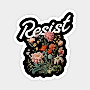 Resist Floral Protest Trump Anti Trump Magnet