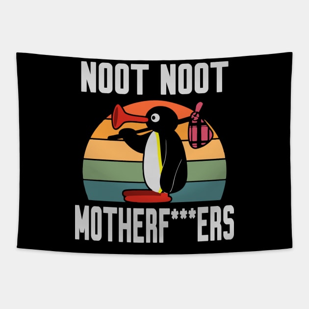 Noot Pingu Noot Tapestry by Work Memes