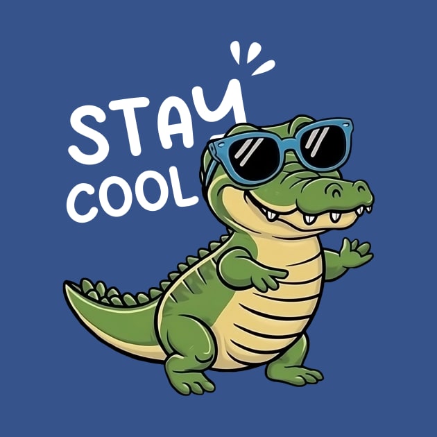 Stay Cool  Cute Aligator by Montony