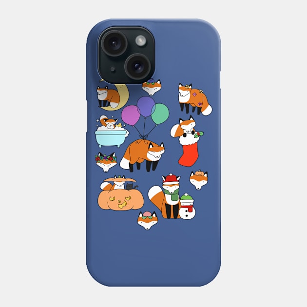 Foxes! Phone Case by saradaboru