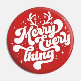 Retro Merry Everything Merry Christmas Pin