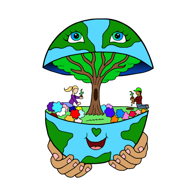 Let's Nurture the Earth Together by Art by Deborah Camp