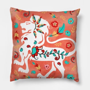 Boho Zodiac Sign- Leo Astrology Watercolor Illustration Pillow