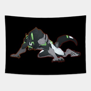 Ajax Jackal Pouncing Tapestry