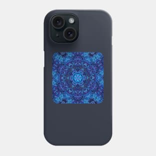 Deep Blue Dive Kaleidoscopic Mandala Number 1 Phone Case