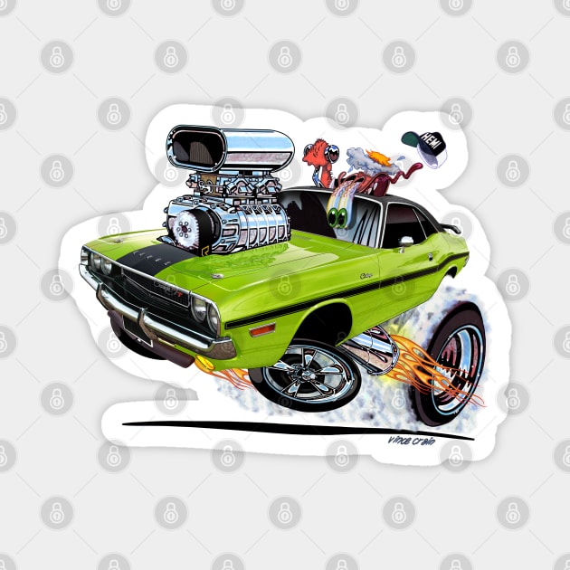 Vince Crain High Octane 1970 Dodge Challenger Magnet by vincecrain