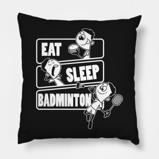 Eat Sleep Badminton Repeat - Gift for Badminton player print Pillow