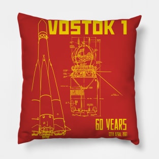 Vostok 1 Blueprint 60th Anniversary Pillow