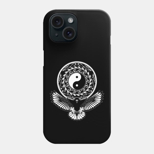 Yin Yang Eagle Phone Case by NicGrayTees