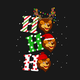 Lion Ho Ho Ho Christmas T-Shirt