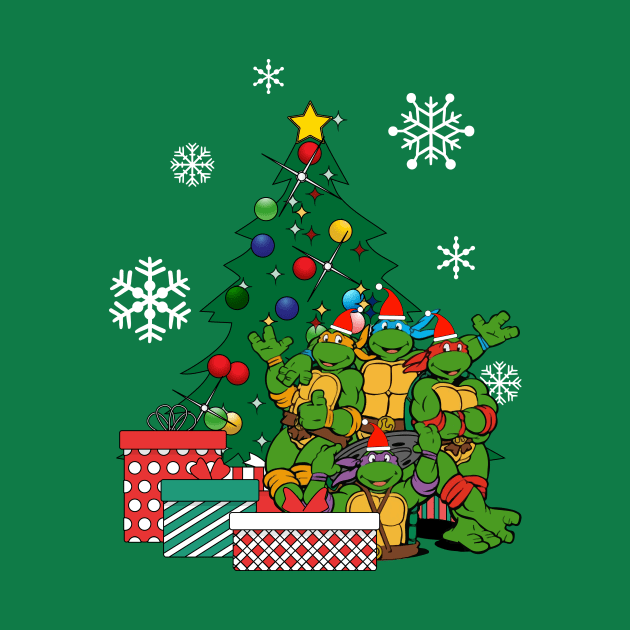 Teenage Mutant Ninja Turtles Around The Christmas Tree by Nova5