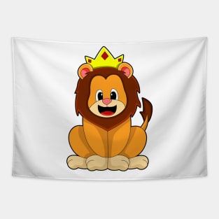 Lion with Crown Tapestry