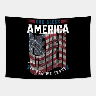 Never Waver American Eagle in God We Trust Tapestry