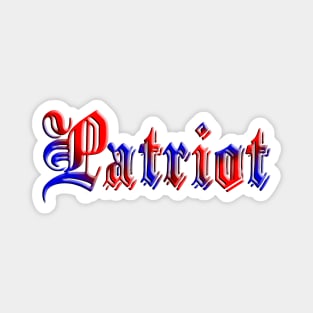 Red and Blue PATRIOT Design Magnet