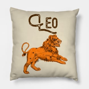 Leo ))(( Astrological Sign Zodiac Constellation Design Pillow