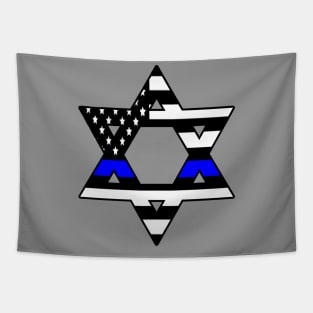 Star of David Thin Blue Tapestry