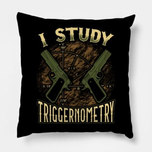 2nd Amendment Gun Rights I Study Triggernometry Pillow