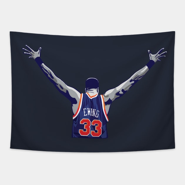 Patrick Ewing Raised Hands. Tapestry by qiangdade