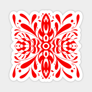 Symmetrical flower embroidered pattern Magnet