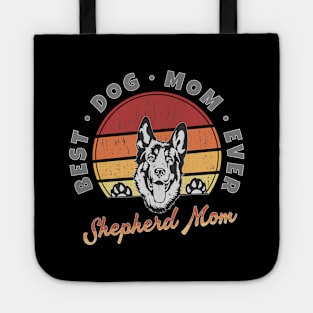 German Shepherd Mom Retro Sunset Tote