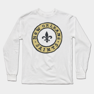 New Orleans Saints T-Shirt White Stripped Long Sleeve Tee New Orleans  Graphic Fashion Tees And Gifts