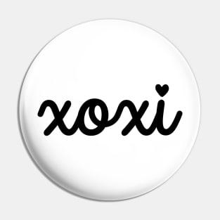 XOXI Black Cursive Pin