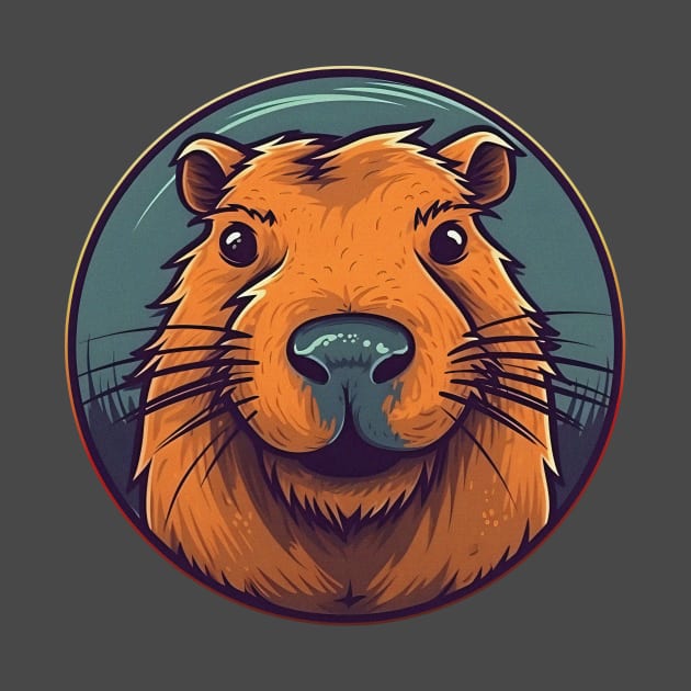 Positive orange capybara by KOTYA